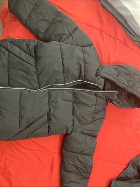 Kids Black Puffer Jacket with Hood